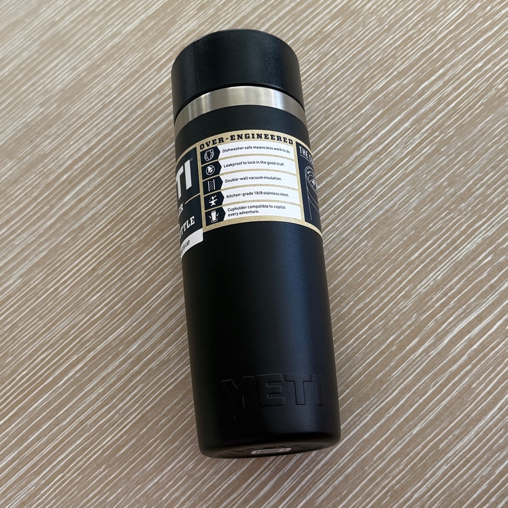 YETI RamblerTravel Bottle 16oz With Leakproof Commuter Cap Black Tumbler Cup Mug - Picture 12 of 12